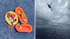 Rescatan a 11 sobrevivientes tras el amerizaje de un avión en el