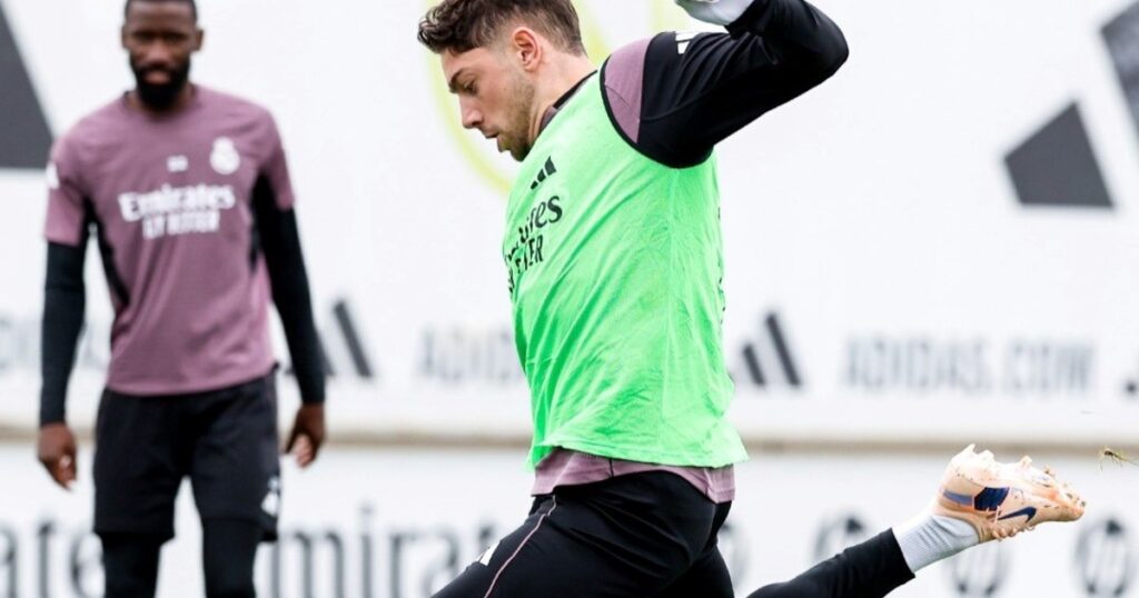 Valverde regresó a las prácticas tras su conflicto con Tchouameni