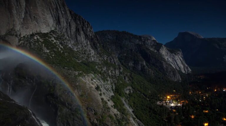 Arcos lunares en Yosemite: el fenómeno óptico que moviliza al turismo