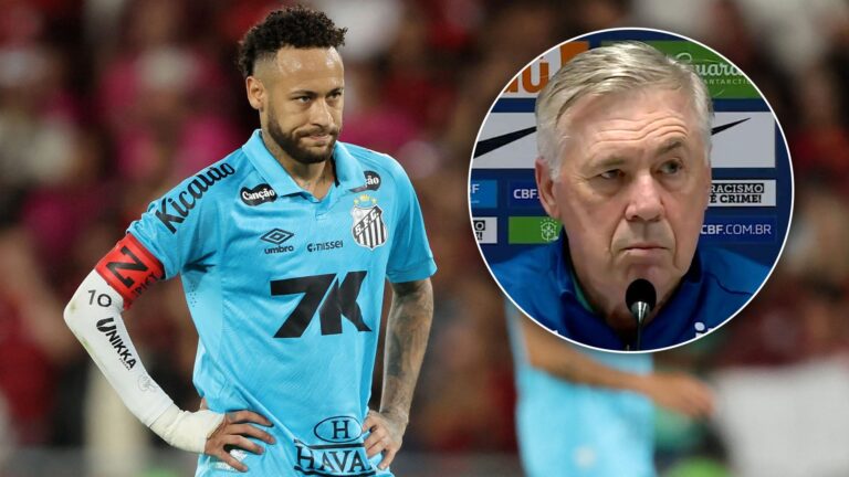 Imagen editorial relacionada con: Carlo Ancelotti condicionó la presencia de Neymar en el Mundial 2026 a su estado físico