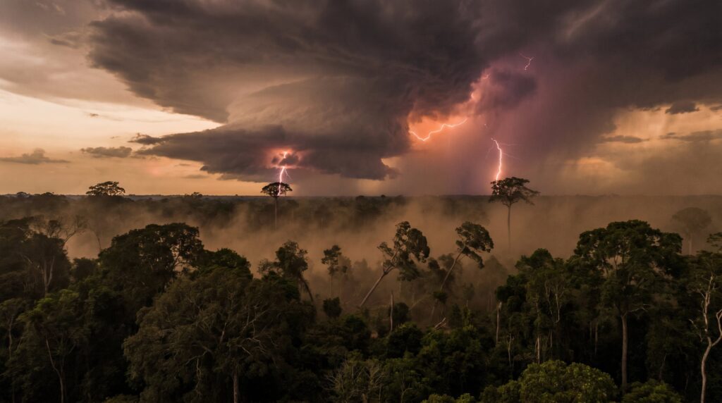 Imagen editorial relacionada con: La Amazonía libera carbono más rápido por el aumento de tormentas y sequías extremas