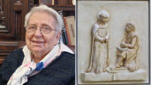 Imagen editorial relacionada con: María Alba Blotta cumple cien años: la escultora que llevó el arte sacro argentino al mundo