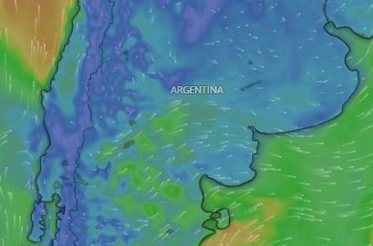 Alerta amarilla por vientos de 90 km/h en Chubut y Tierra del Fuego