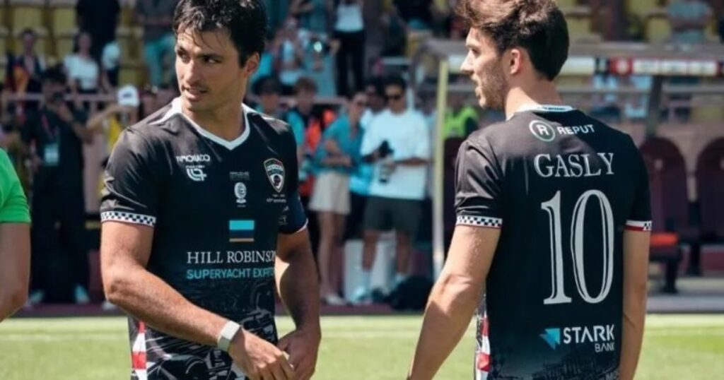 Sainz y Gasly protagonizaron el tradicional partido benéfico en Mónaco