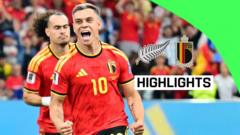 Bélgica goleó 5-1 a Nueva Zelanda y lidera el Grupo G del Mundial