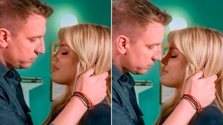 Wanda Nara y Maxi López protagonizan un beso en la serie de Telefe