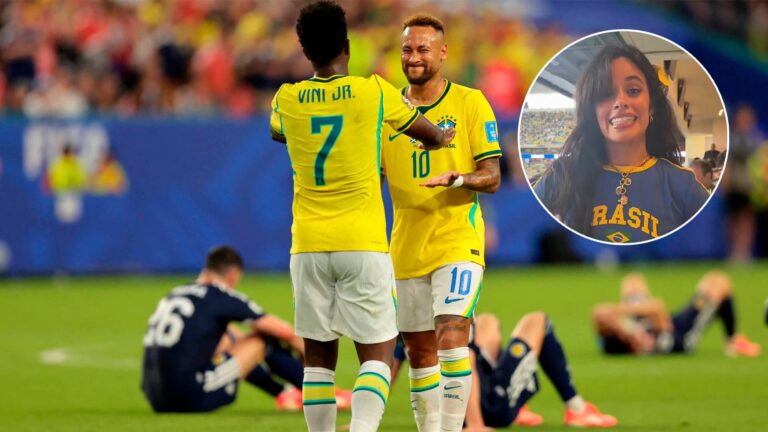 Camila Cabello alentó a Brasil en la goleada 3-0 ante Escocia