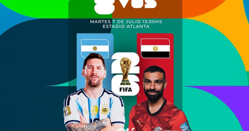 Argentina enfrenta a Egipto en Atlanta por los octavos del Mundial