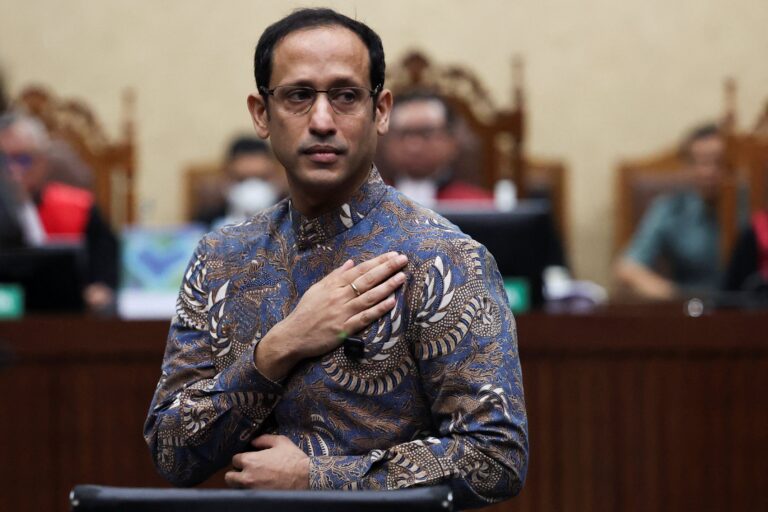 Indonesia condena a diez años de cárcel al exministro Nadiem Makarim