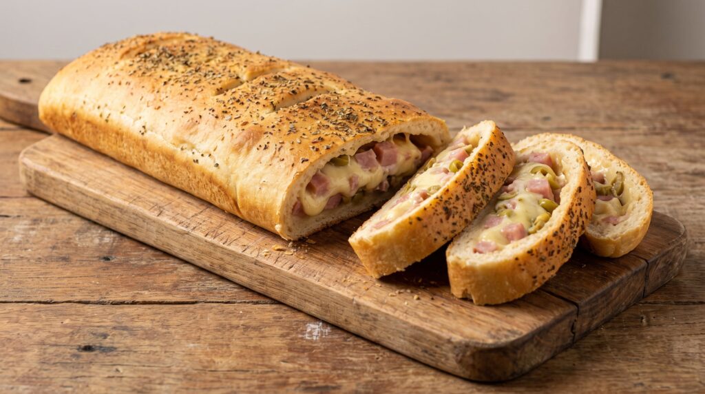Receta de pan relleno con jamón y queso: guía para un horneado ideal
