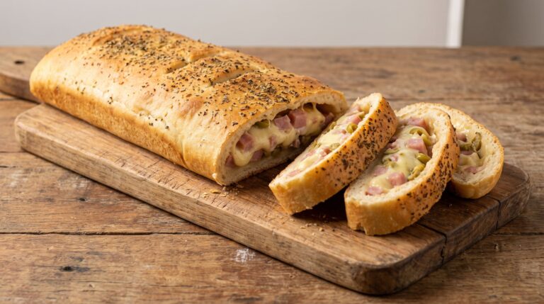 Receta de pan relleno con jamón y queso: guía para un horneado ideal