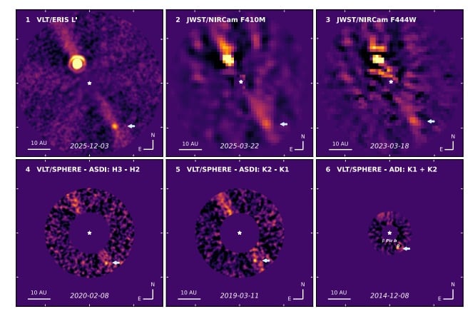 Astrónomos detectan Beta Pictoris d, el exoplaneta más tenue