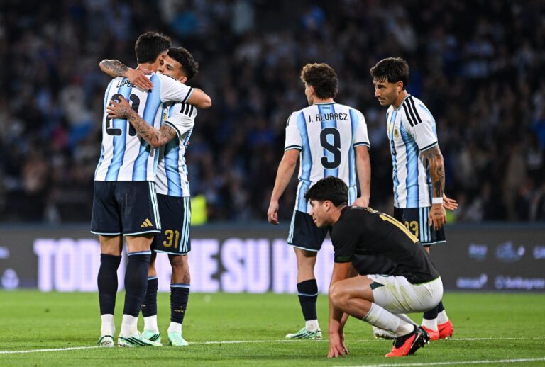 José López marcó su primer gol en el triunfo de Argentina ante Bolivia